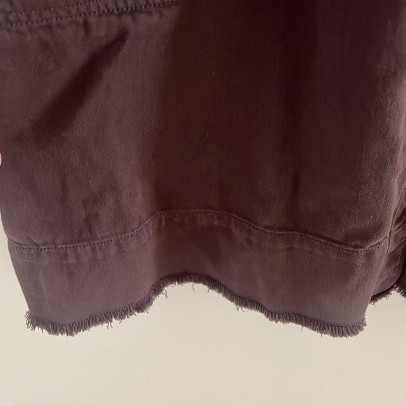 Gap Khaki Button Front Lagenlook Tank Dress Cotton Tencel Pockets Petite S - Picture 5 of 6